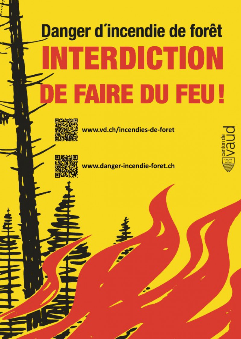 Interdiction d'allumer du feu en plein air et d'utiliser des engins pyrotechniques
